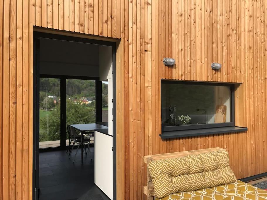 Eifelhausaufzeit-Vulkaneifel-Architekten-Chalet Mit Sauna Im Vulkankrater Immerath Экстерьер фото