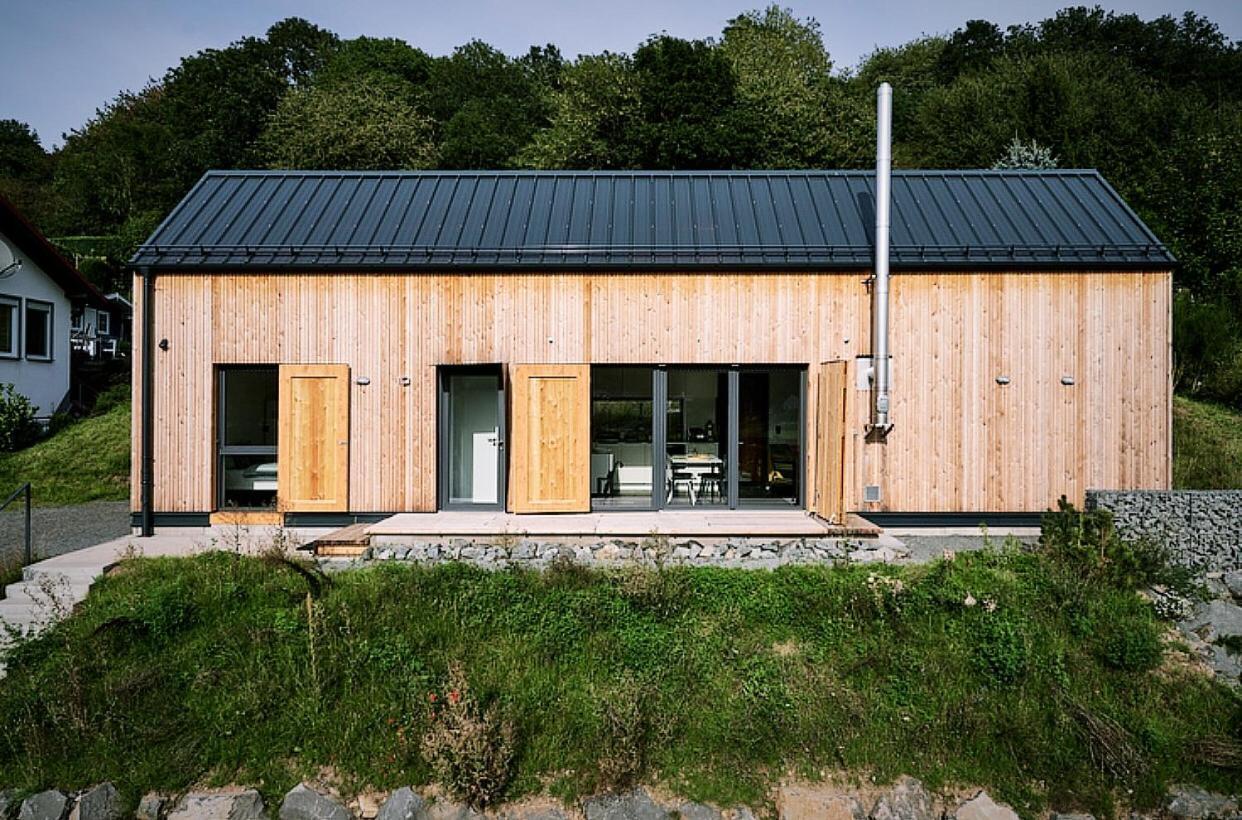 Eifelhausaufzeit-Vulkaneifel-Architekten-Chalet Mit Sauna Im Vulkankrater Immerath Экстерьер фото